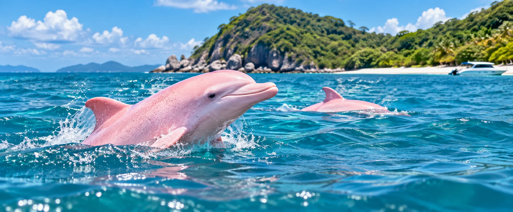 Pink Dolphin Watching, Koh Tan & Pig Island by Speedboat adventure in Koh Samui