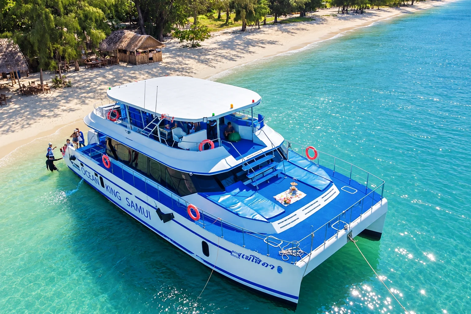 Ocean King Catamaran to Pig Island adventure in Koh Samui