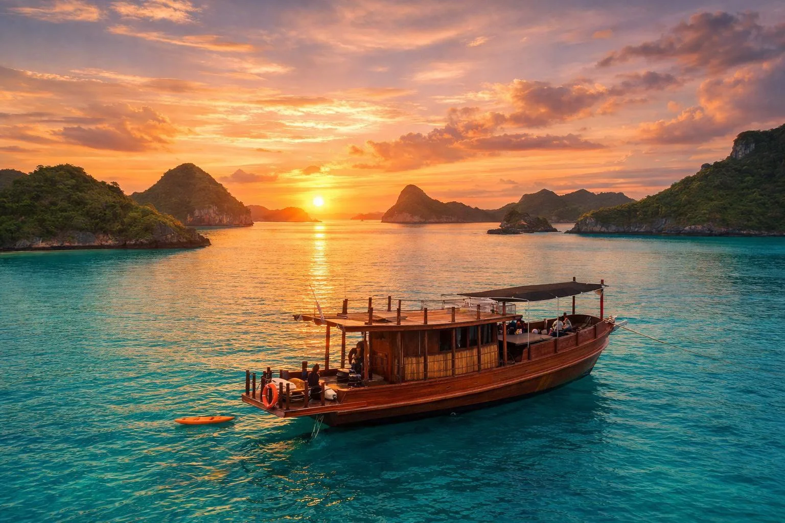 Koh Samui Sunset Cruise on a Traditional Thai Teak Boat
