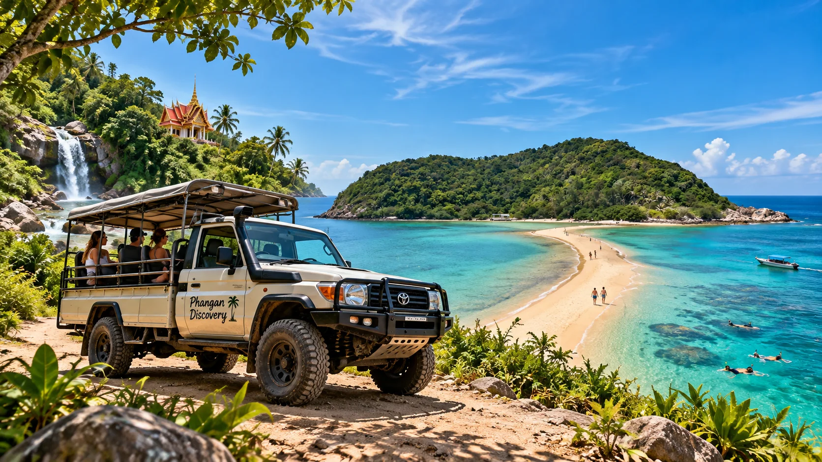 Koh Phangan Discovery Jeep Safari adventure in Koh Samui